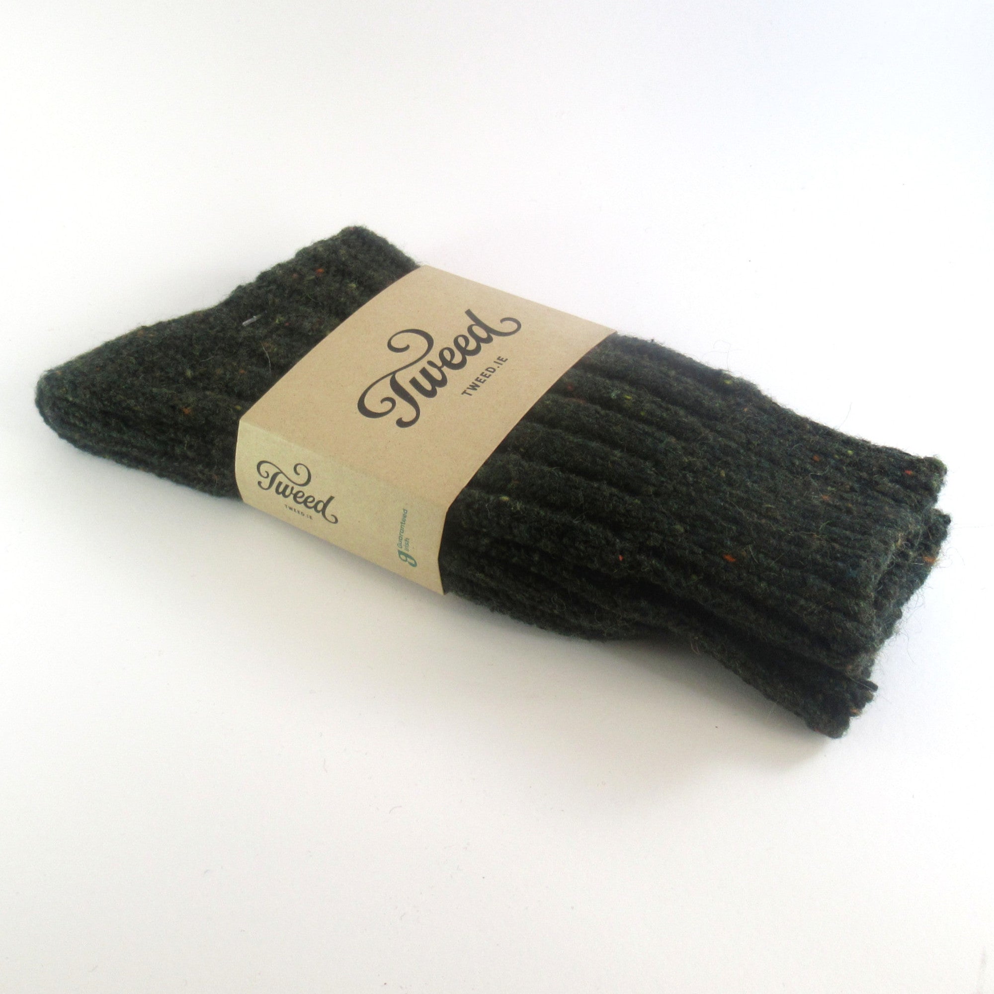 Donegal Socks | Dark Green Flecked - Tweed.ie
