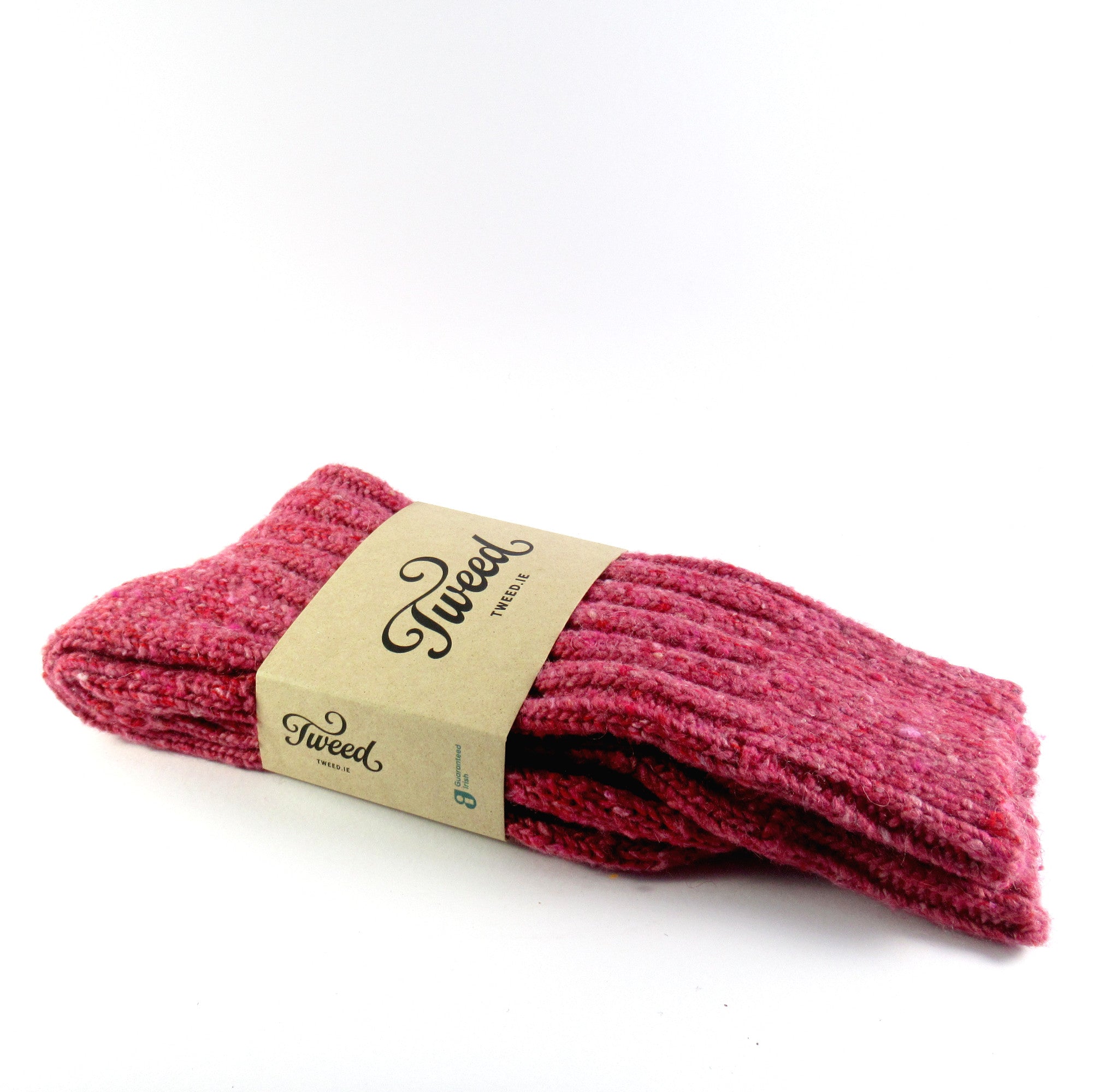 Donegal Wool Socks | Pink - Tweed.ie