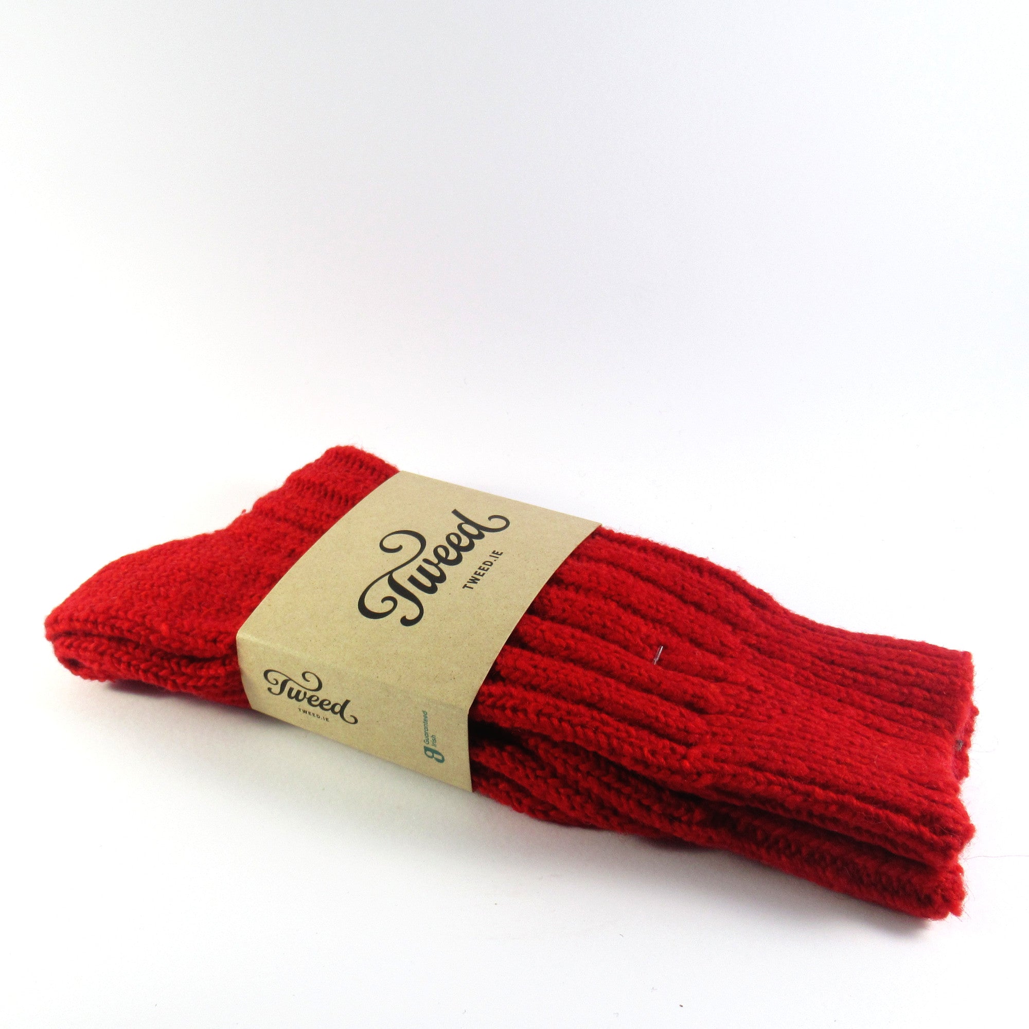 Donegal Wool Socks | Red - Tweed.ie