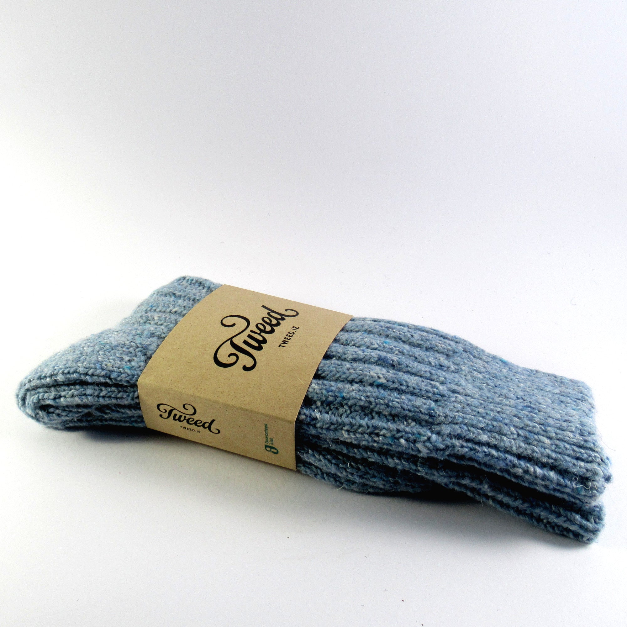 Donegal Wool Socks | Sky Blue - Tweed.ie