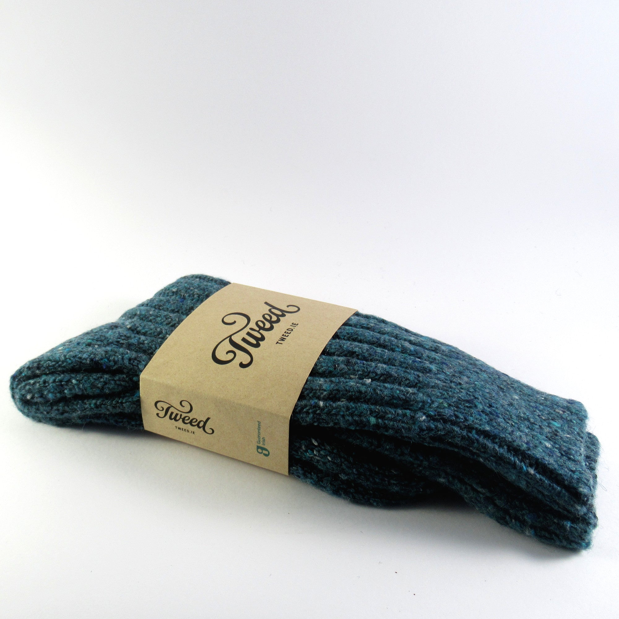Donegal Wool Socks - Turquoise - Tweed.ie