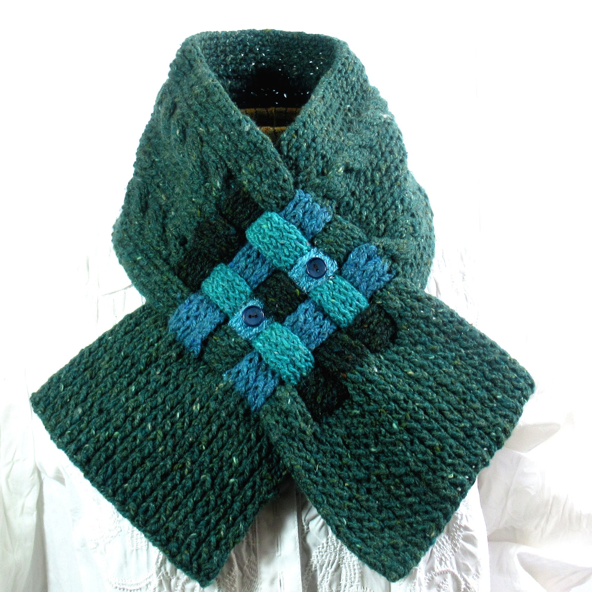 Hand Knitted Neck Scarf - Tweed.ie